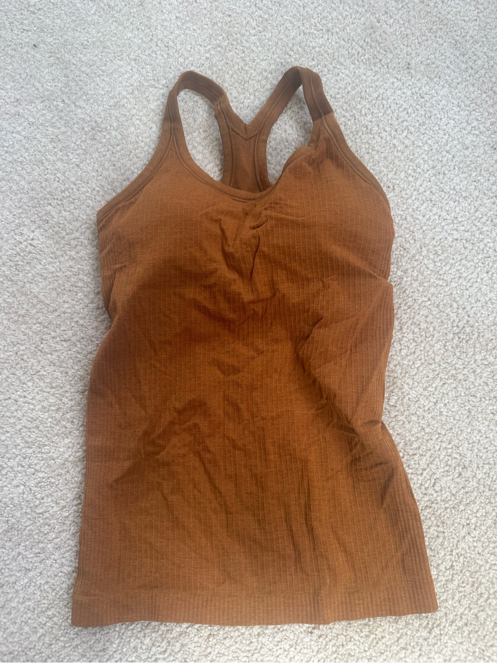 lululemon athletica Ribbed Racerback Tank - Rust Brown